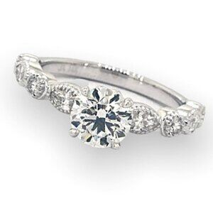 𝅺SIZE 8 Dainty 925 Round Cut Ring